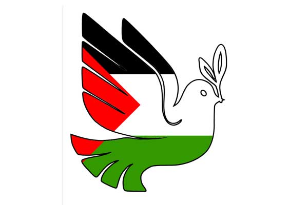 Image of Peace bird in Palestine national colours